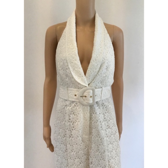 ZIMMERMANN PLUNGING LACE HALETER JUMPSUIT - Picture 2 of 7